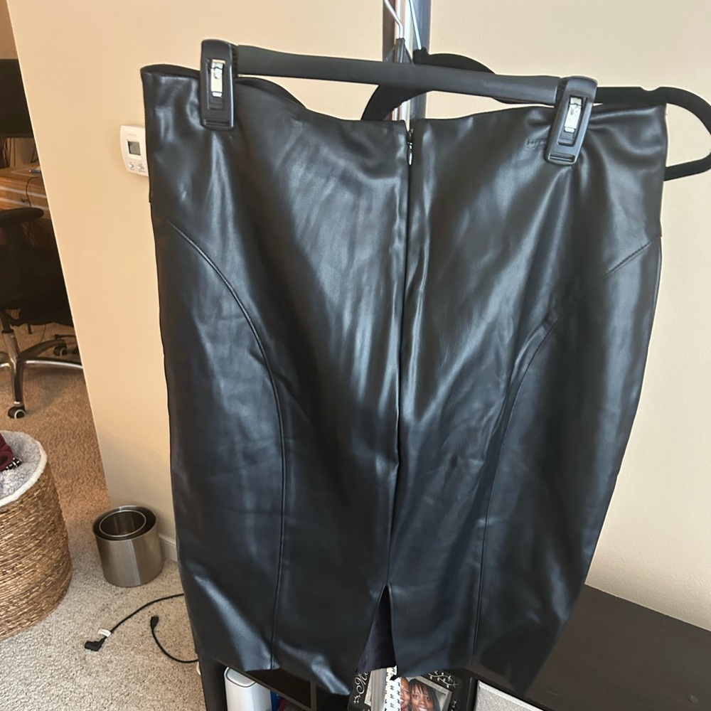 Express Faux leather midi skirt